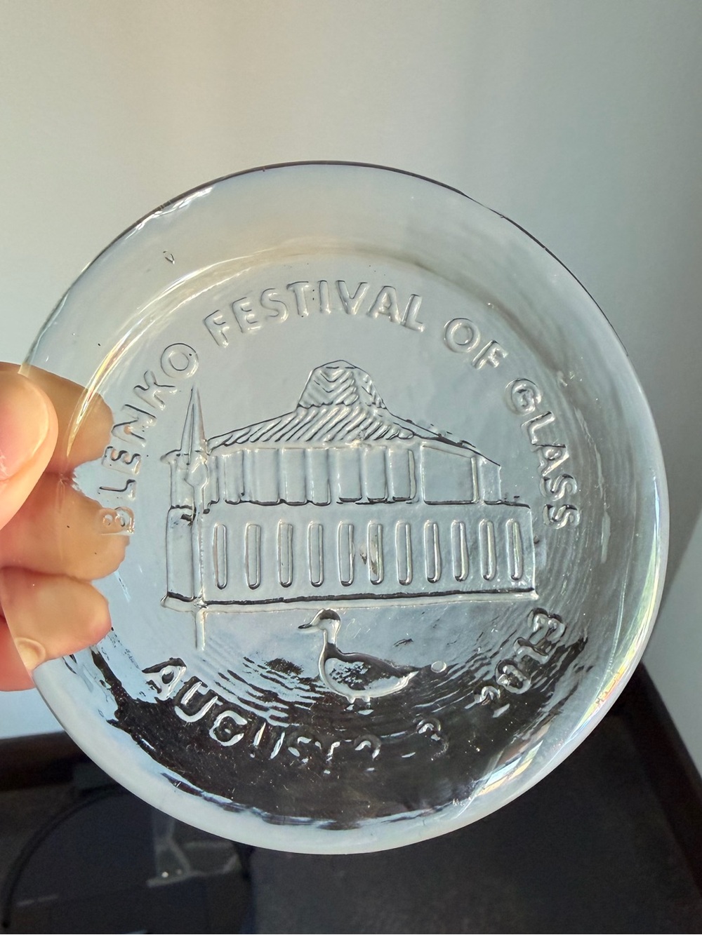 Blenko Festival Of Glass Clear Glass Suncatcher‎ Paperweight